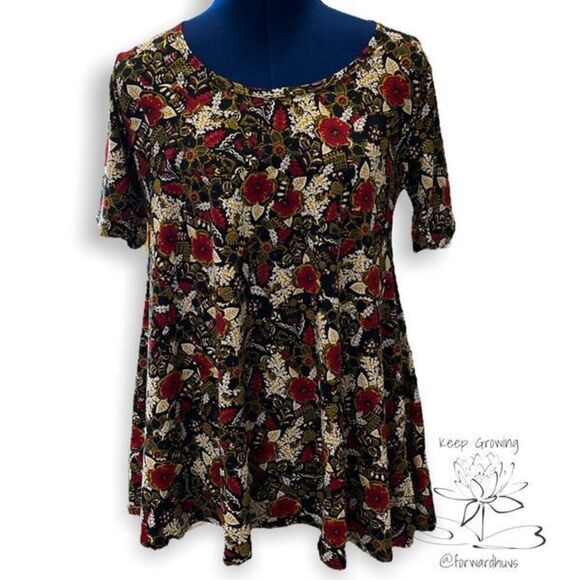LuLaRoe Perfect T Floral Pattern Size XXS - Picture 1 of 10